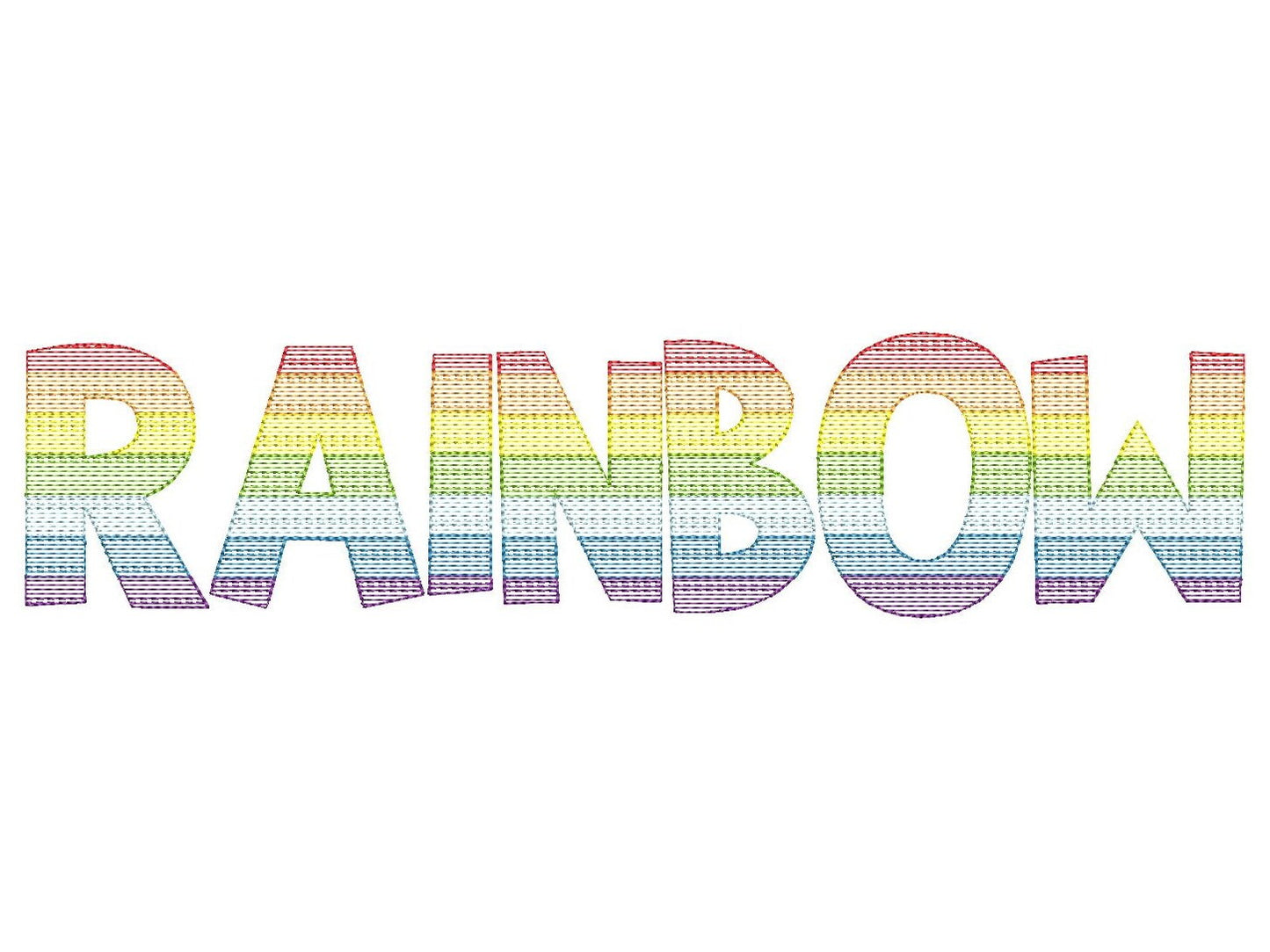 Rainbow Quick Sketch Fill Font