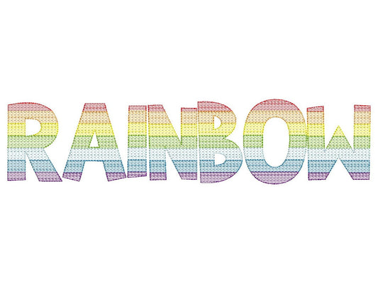 Rainbow Quick Sketch Fill Font