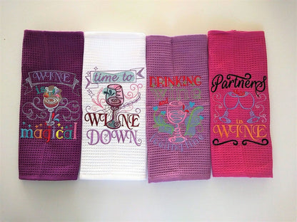 Kitchen Wine Quote Set of 4