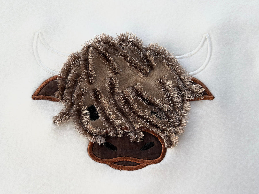 Big Fringed Highland Cow Head