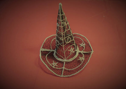 Witch Lace Hat with little stars and spider web Halloween cobweb FSL