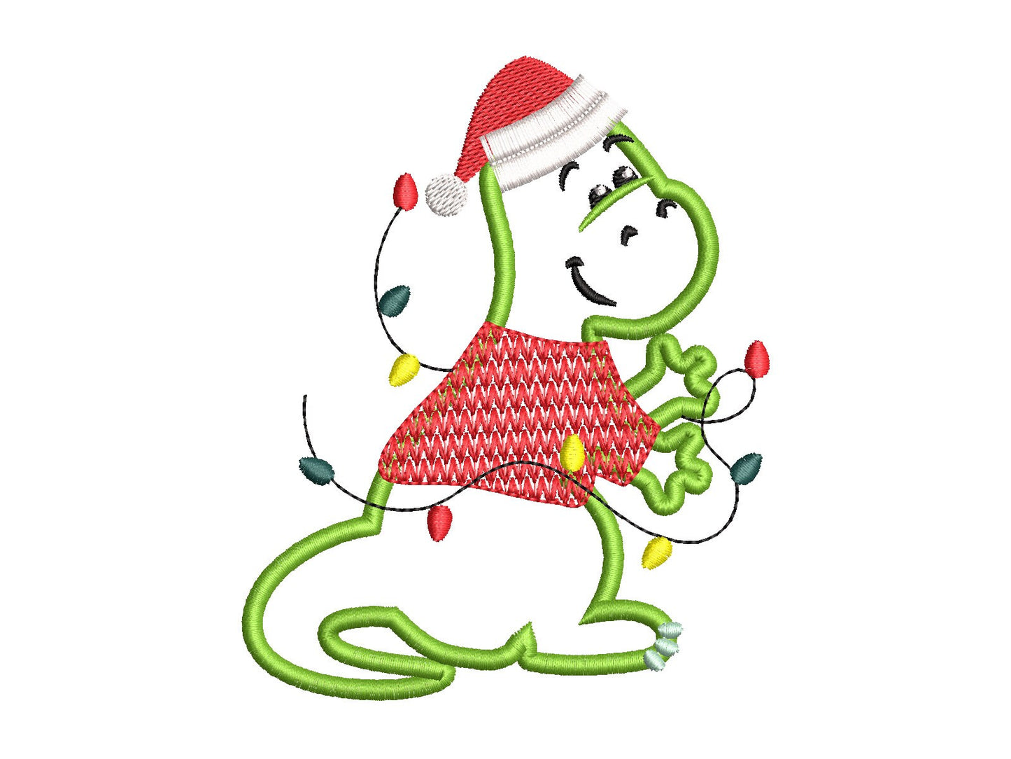 Little Christmas Dinosaur Applique