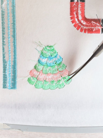 Fringed Mini Christmas Tree Keychain