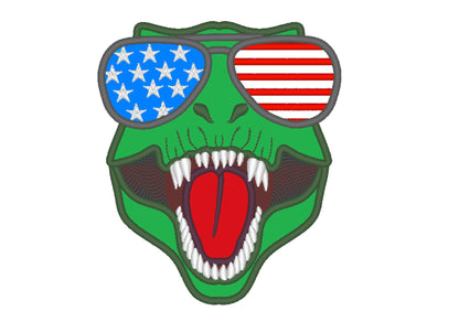 T-rex Dinosaur Face aviator glasses 4th of July patriotic independence