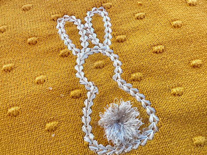 Hand Stitch Effect Easter Bunny Outline