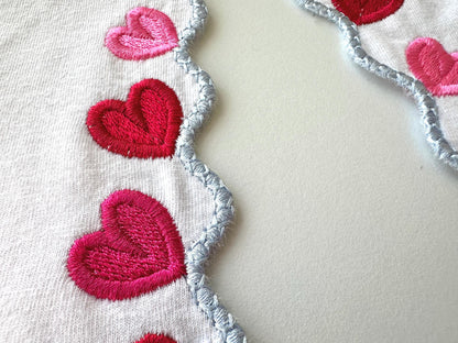 Heart Scalloped Split Side Seam