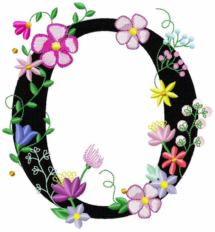 Floral Garden Flag Monogram Font