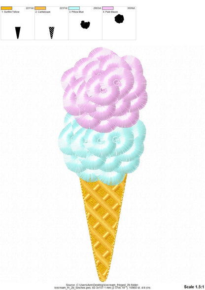 Fringed Ice Cream Cone