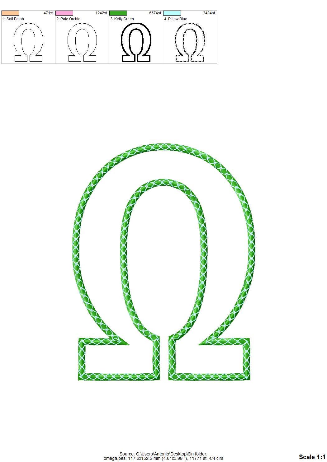 Big Sororities Greek Font Applique