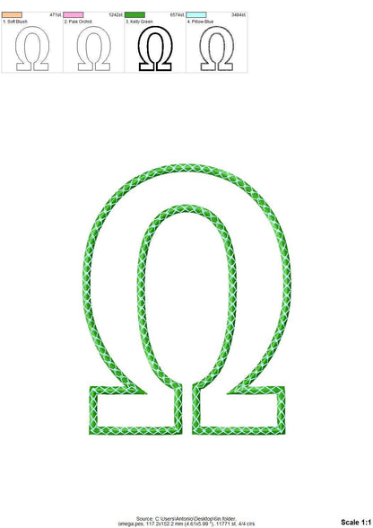 Big Sororities Greek Font Applique