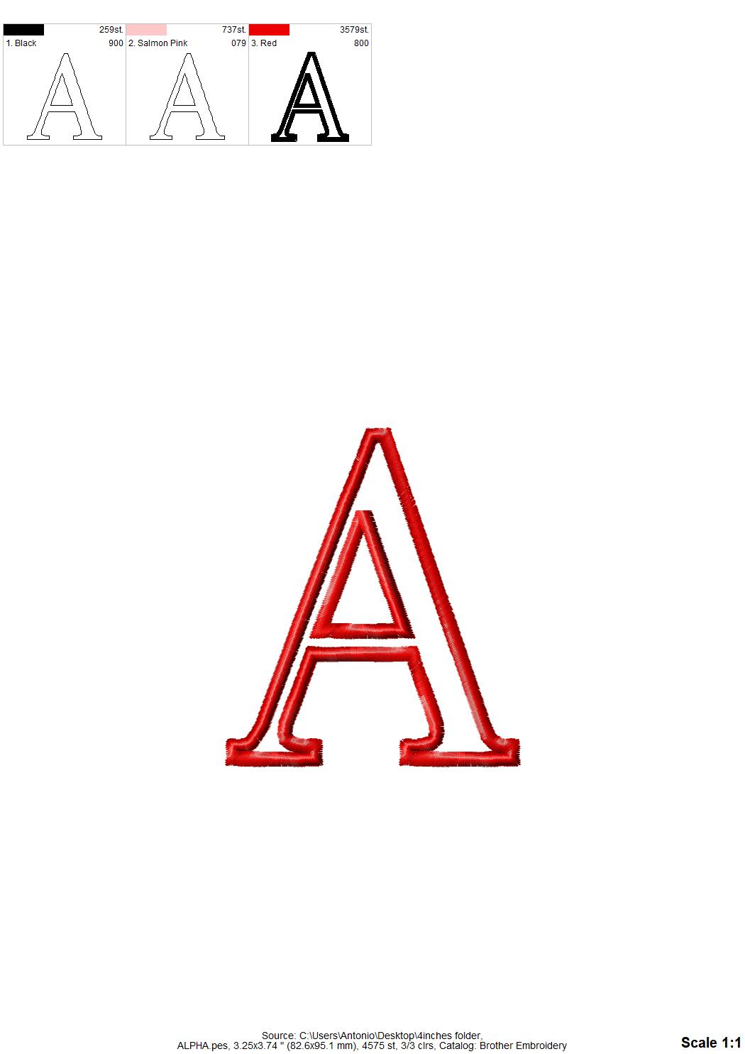 Greek Font Applique