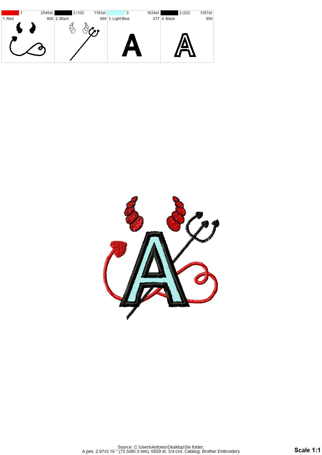 Devil and Angel Font Set of 2