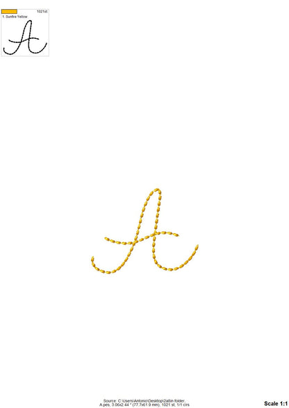 Hand stitch effect Handwritten Font