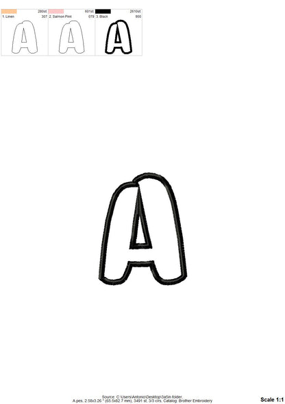 Monogram Applique Font Amy