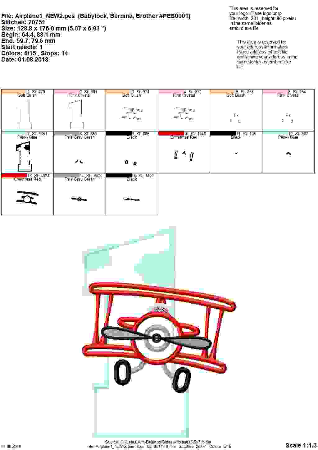 Airplane Birthday Numbers Set