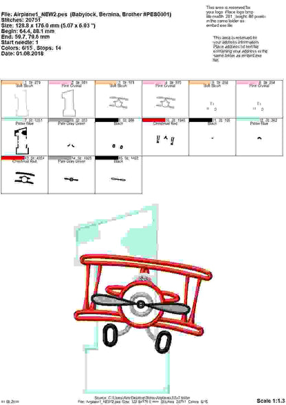 Airplane Birthday Numbers Set