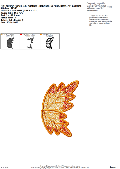 Fall Leaf Butterfly FSL