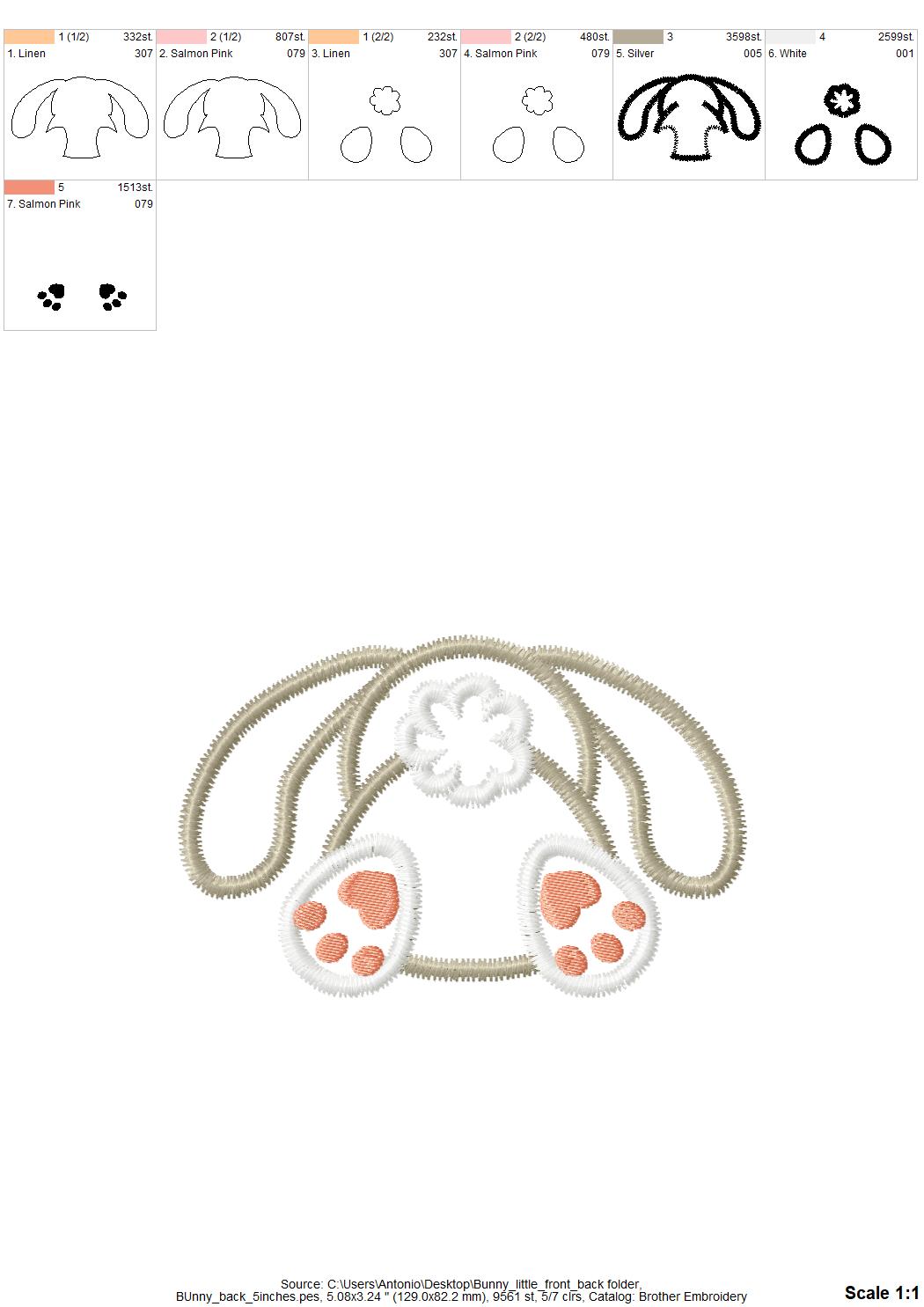 Little Bunny front and back