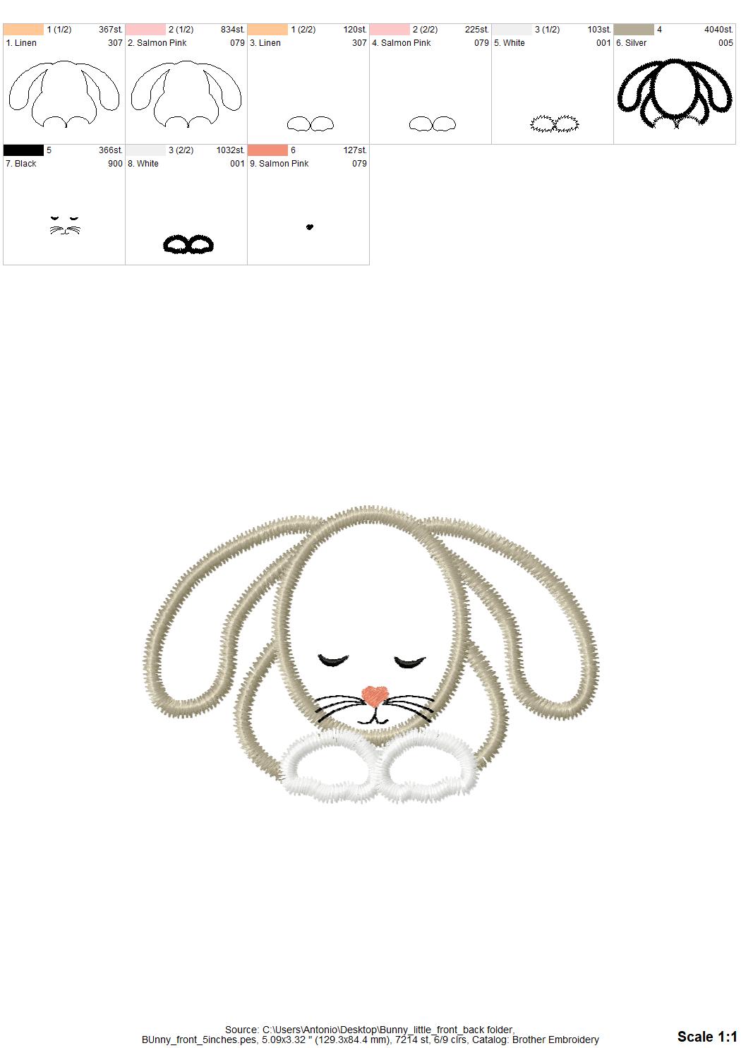 Little Bunny front and back