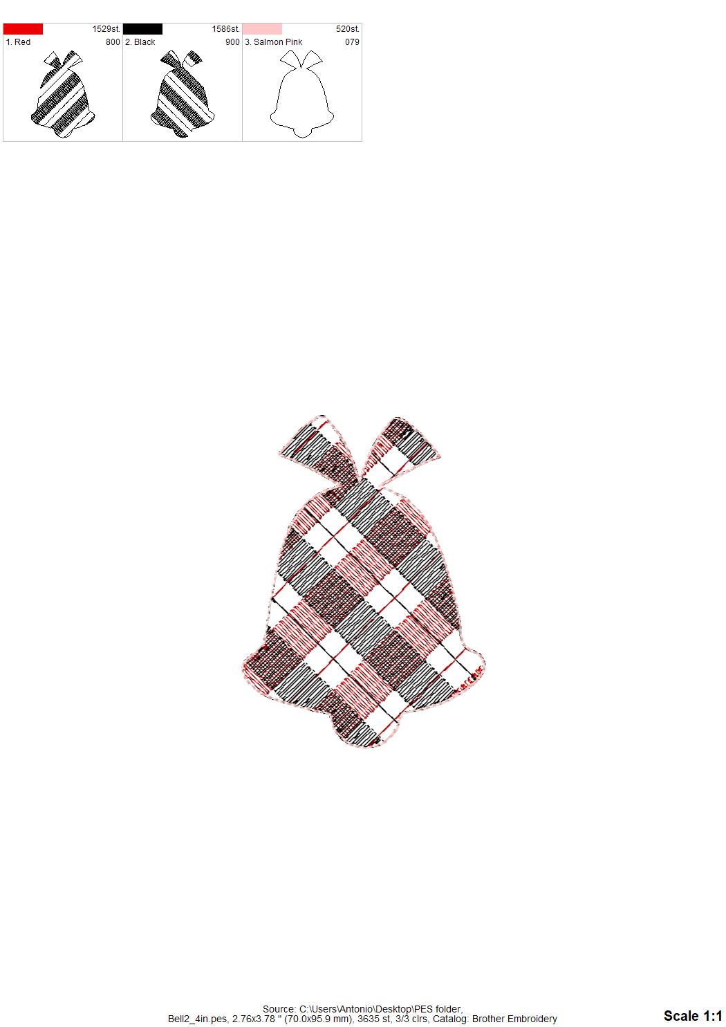 Plaid Christmas Tree Ornament Set