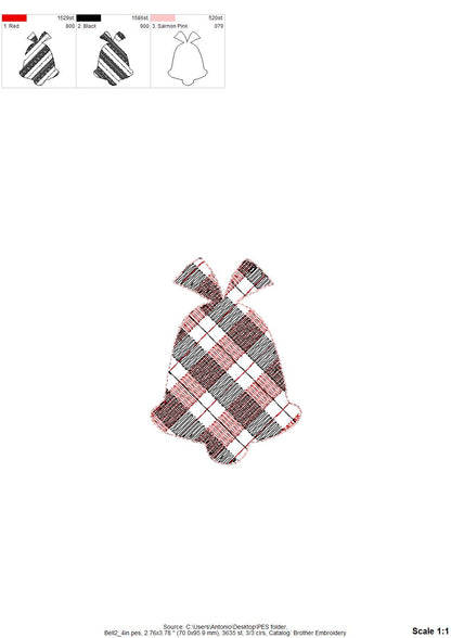 Plaid Christmas Tree Ornament Set