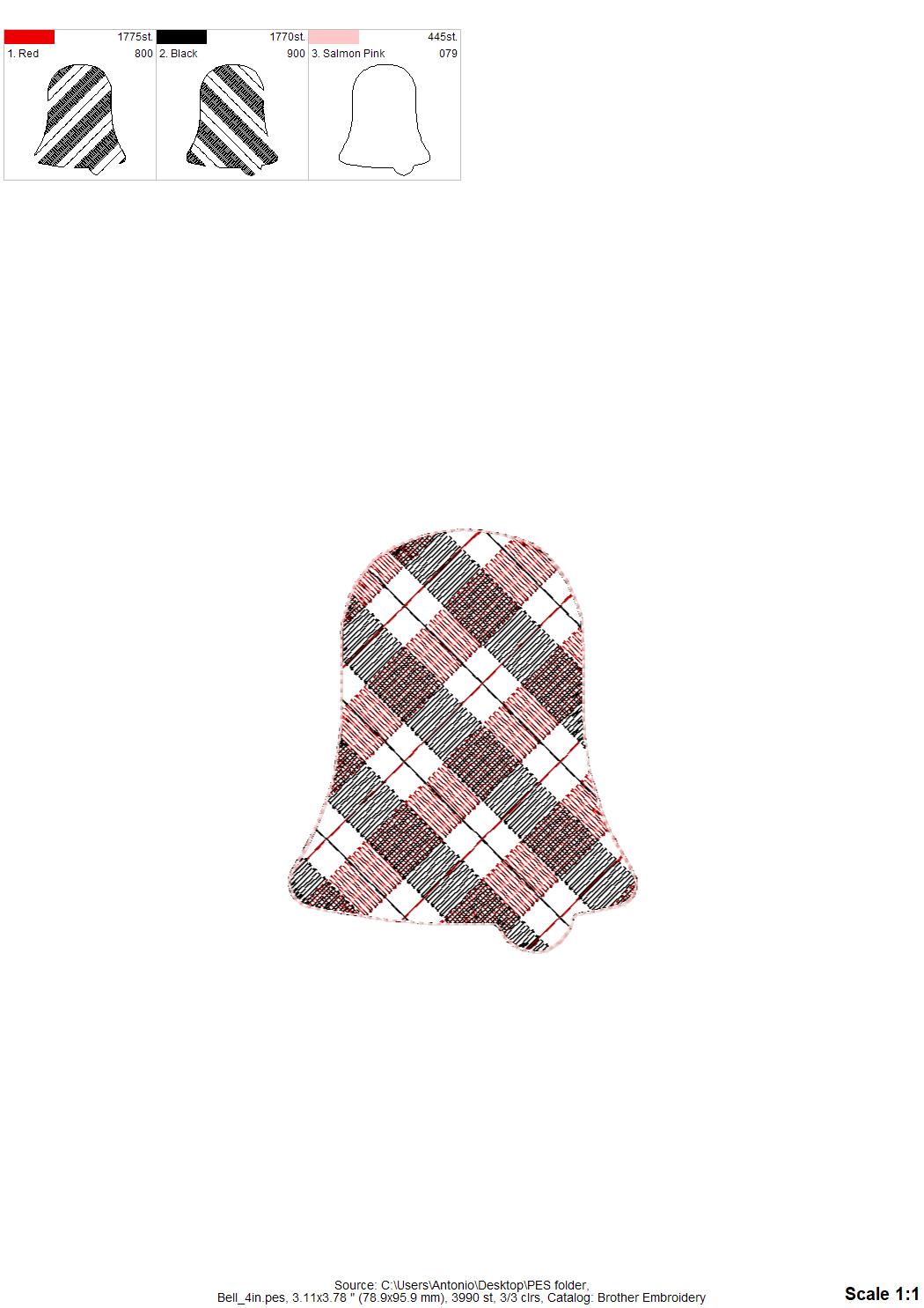 Plaid Christmas Tree Ornament Set