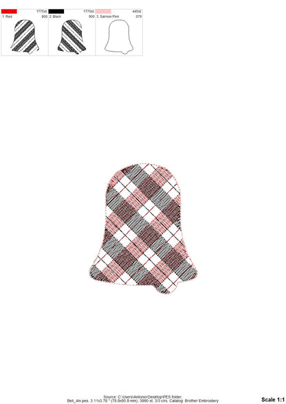 Plaid Christmas Tree Ornament Set