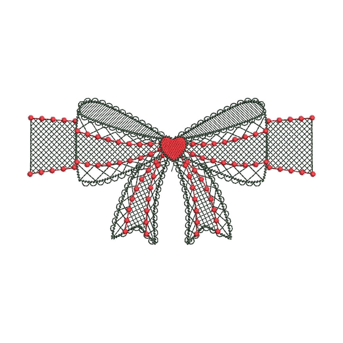 Elegant Lace Bow Block to Make Pouch Machine Embroidery 4" 5.5" 6" 7" 8" 5" | PES DST JEF | Artapli