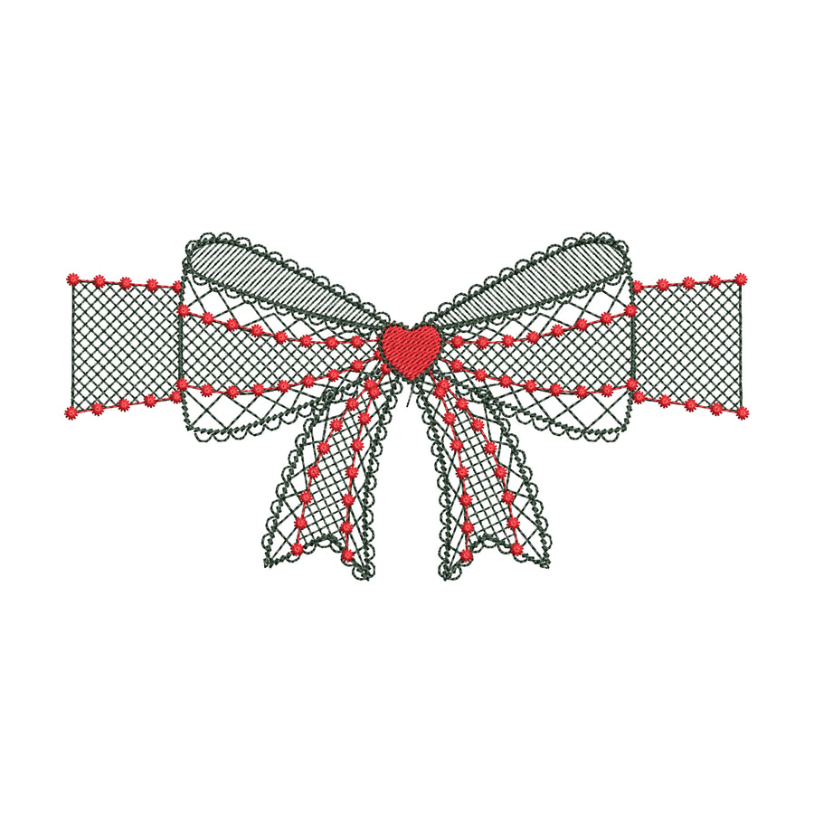 Elegant Lace Bow Block to Make Pouch Machine Embroidery 4" 5.5" 6" 7" 8" 5" | PES DST JEF | Artapli