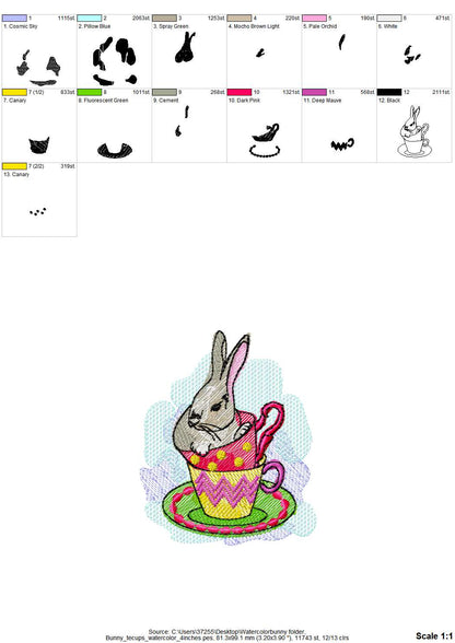 Bunny in Teacup Stack