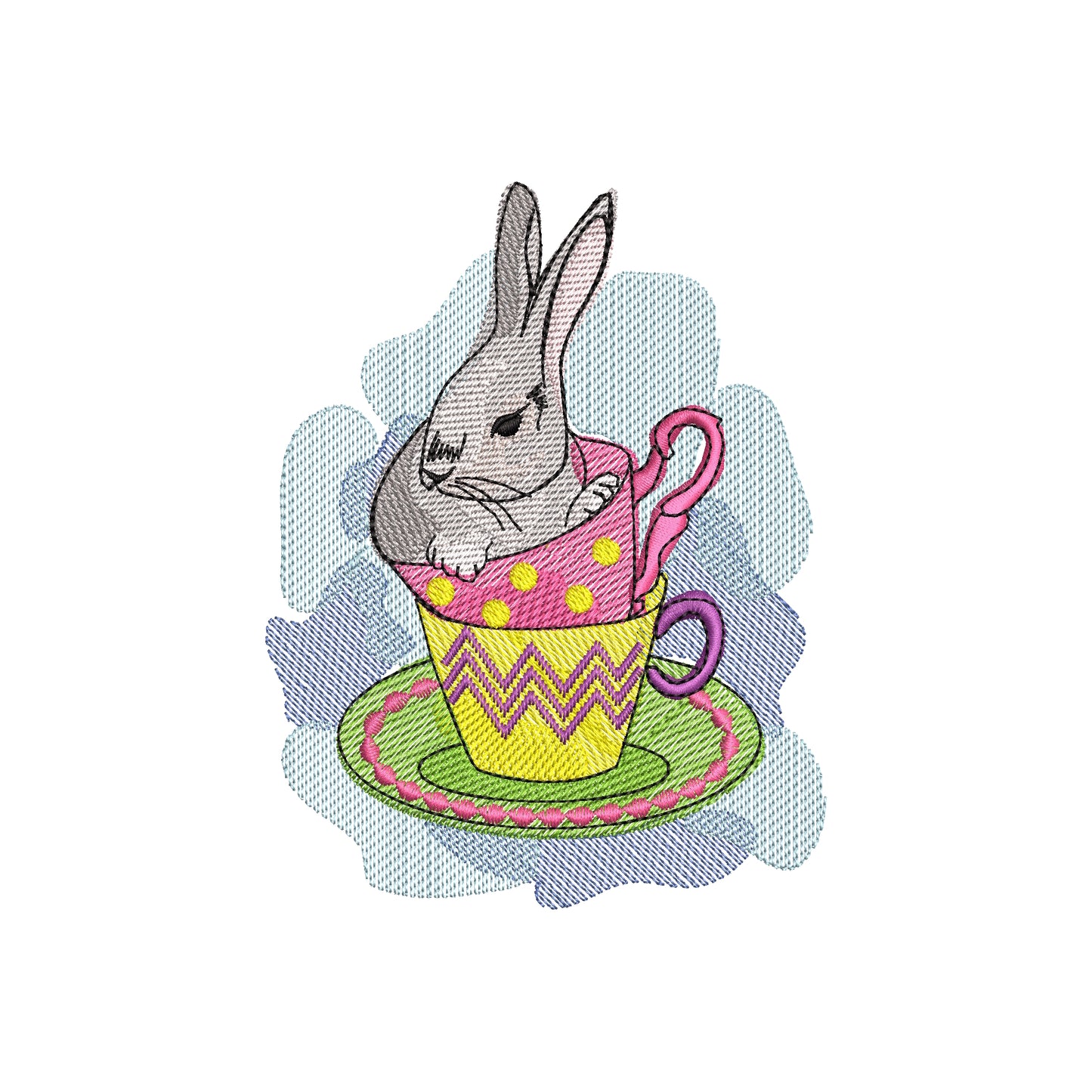 Bunny in Teacup Stack