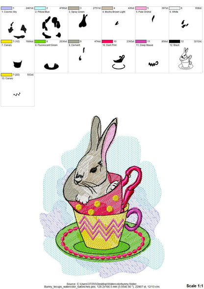 Bunny in Teacup Stack