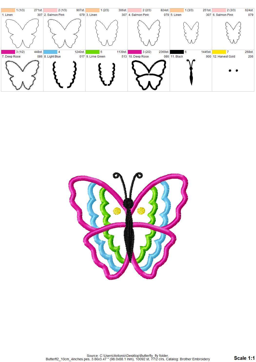 Flying Butterfly Set of 3