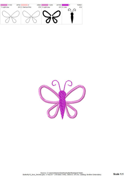 Butterfly Applique Big Set of 10