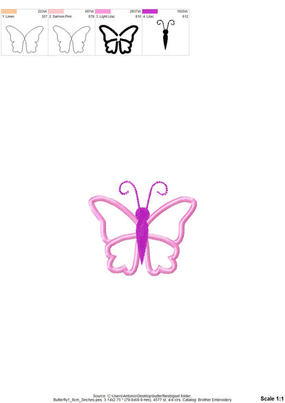 Butterfly Applique Big Set of 10