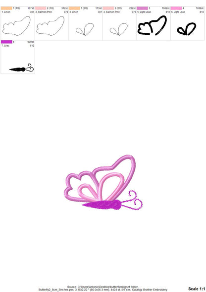 Butterfly Applique Big Set of 10