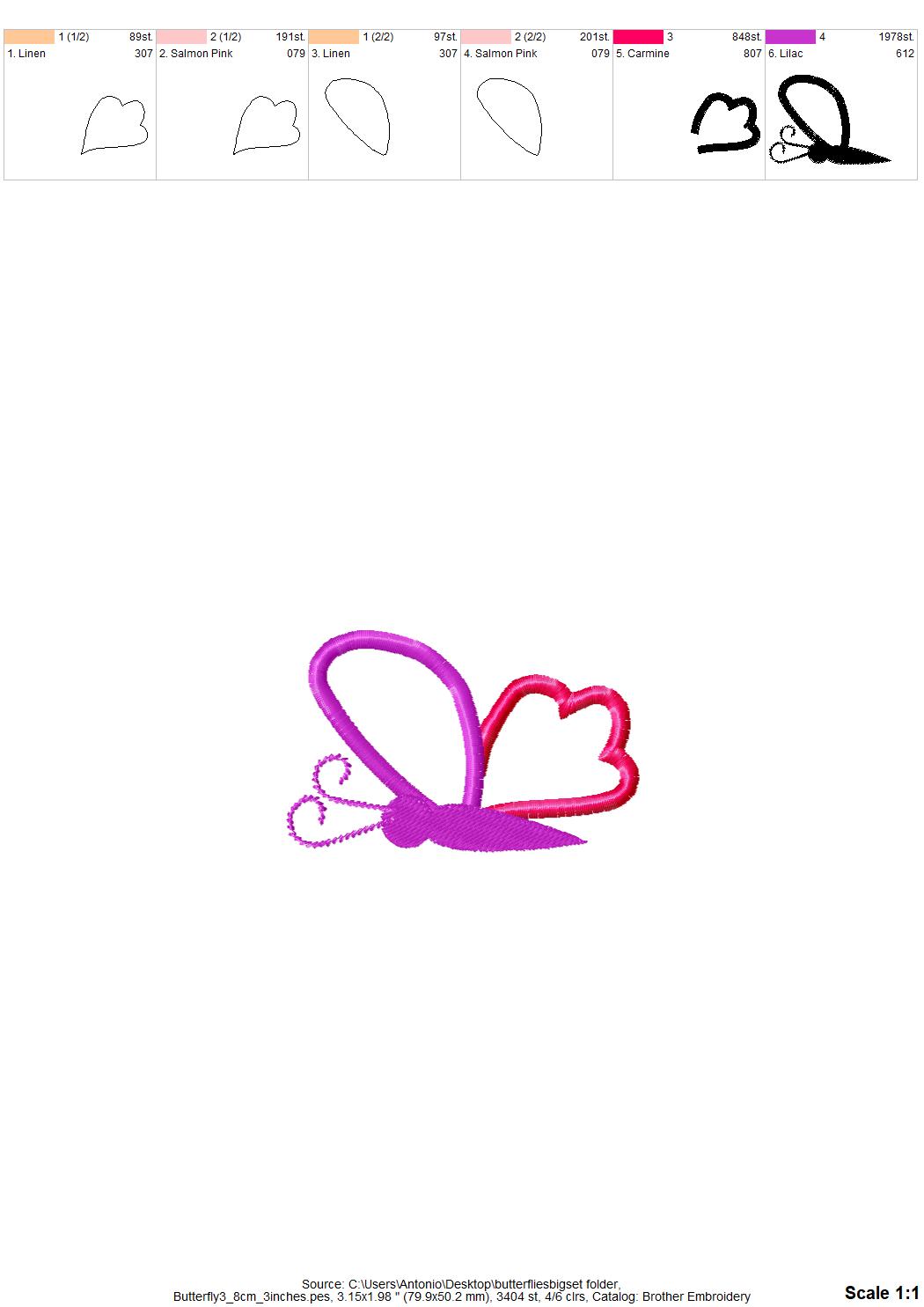 Butterfly Applique Big Set of 10