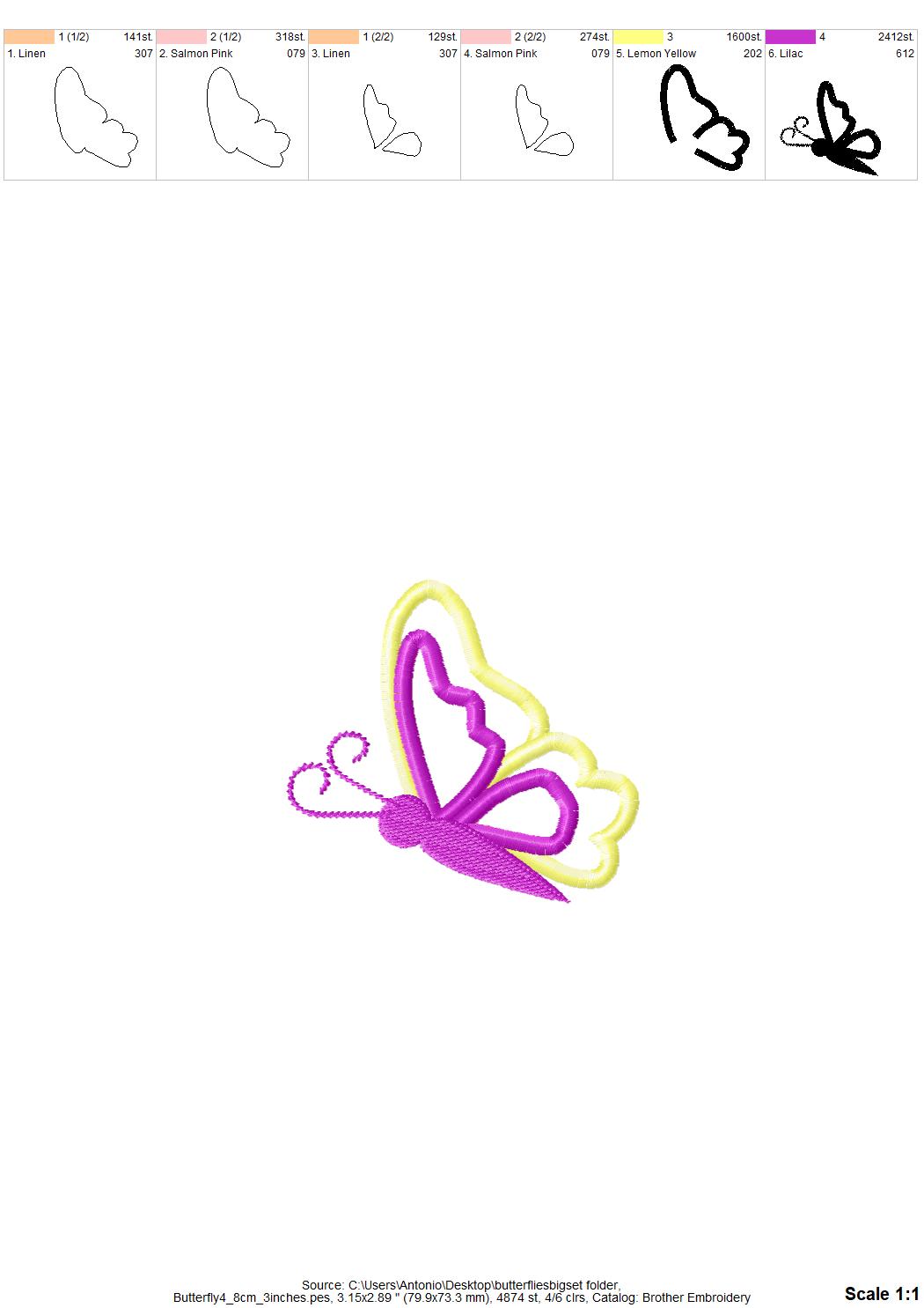 Butterfly Applique Big Set of 10