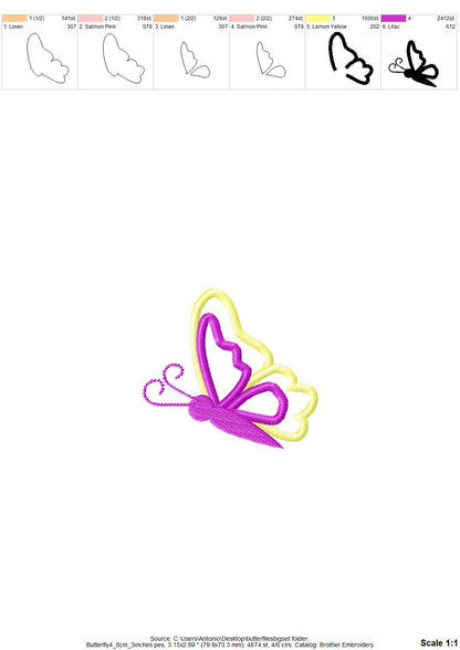 Butterfly Applique Big Set of 10