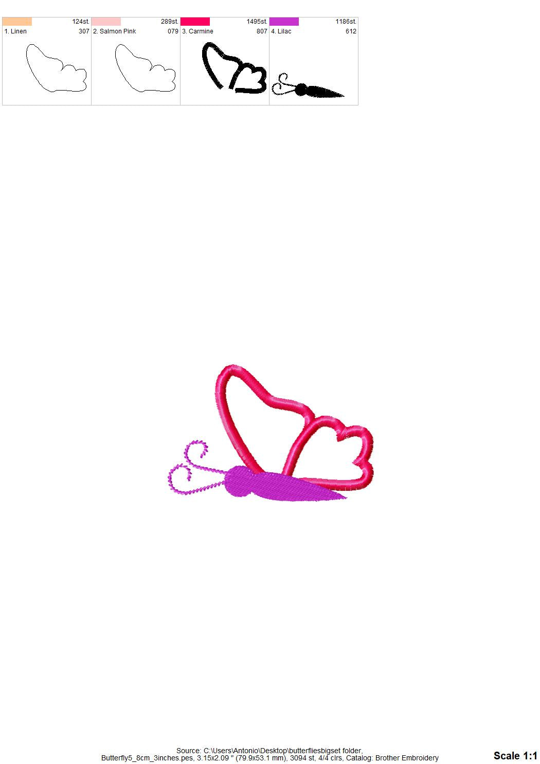 Butterfly Applique Big Set of 10