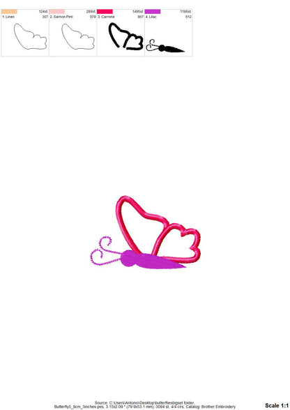 Butterfly Applique Big Set of 10