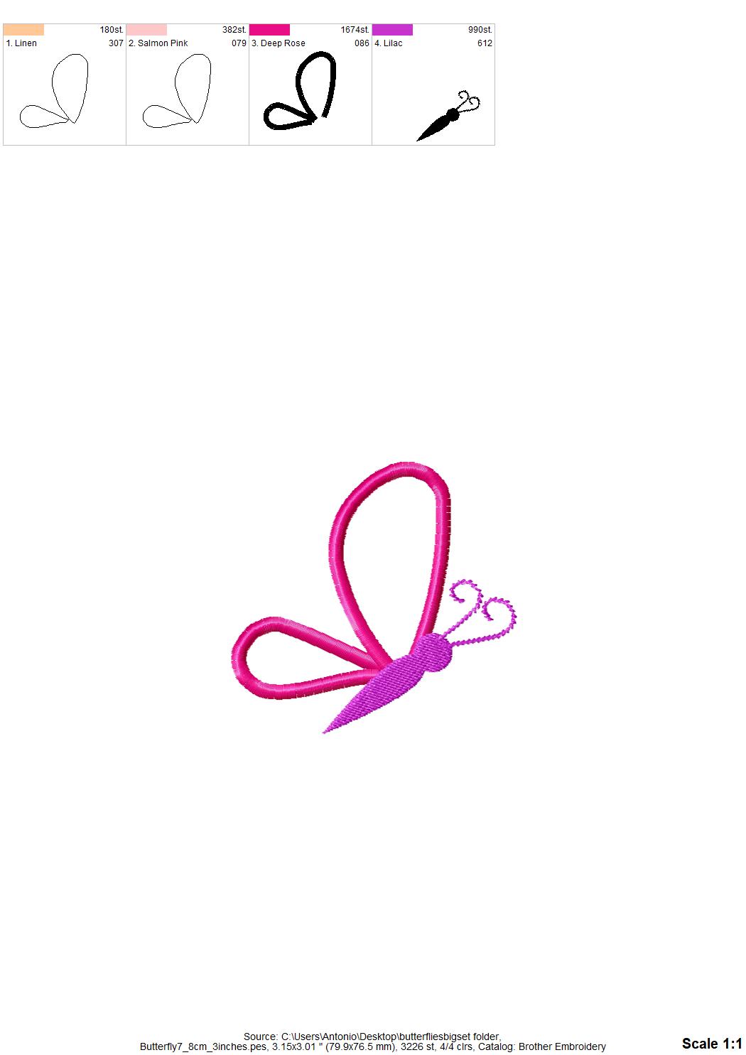 Butterfly Applique Big Set of 10