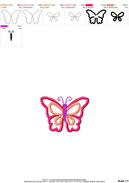 Butterfly Applique Big Set of 10