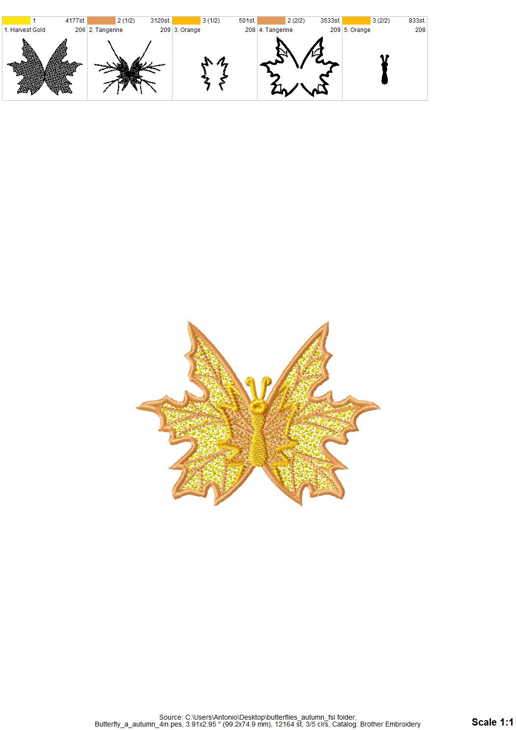 Precious Fall Leaf Butterfly FSL