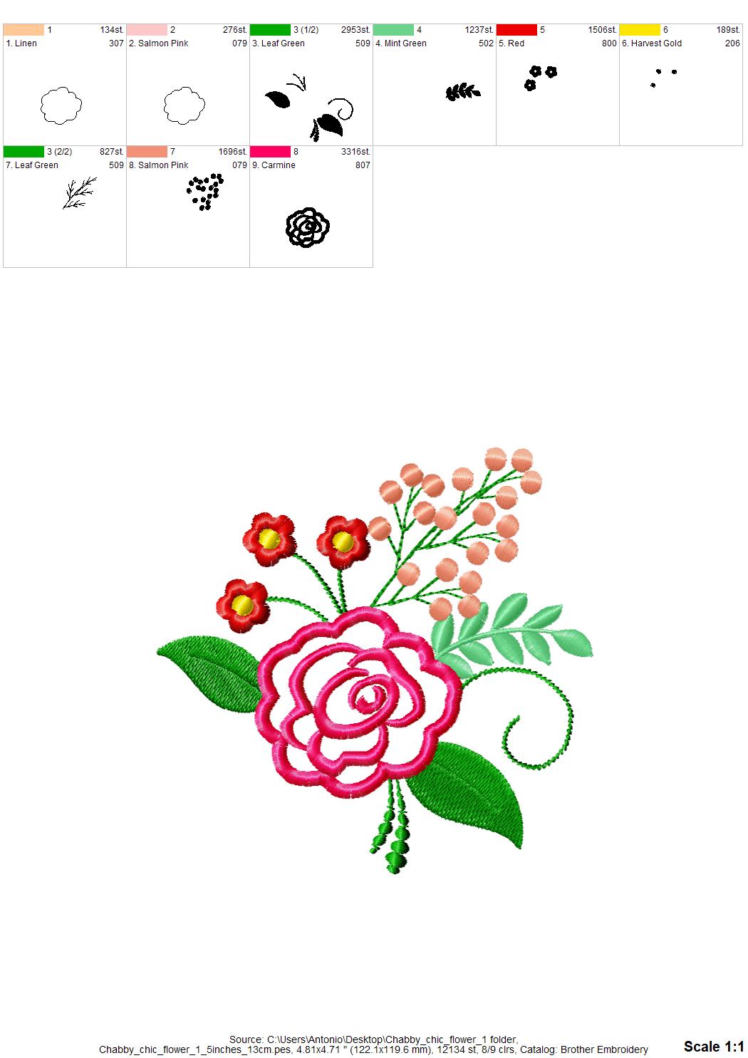 Bouquet di rose shabby chic