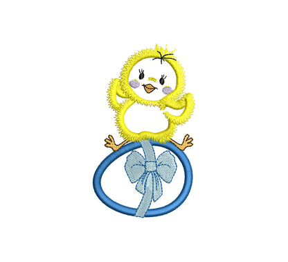 Easter Chick Fill Stitch and Applique