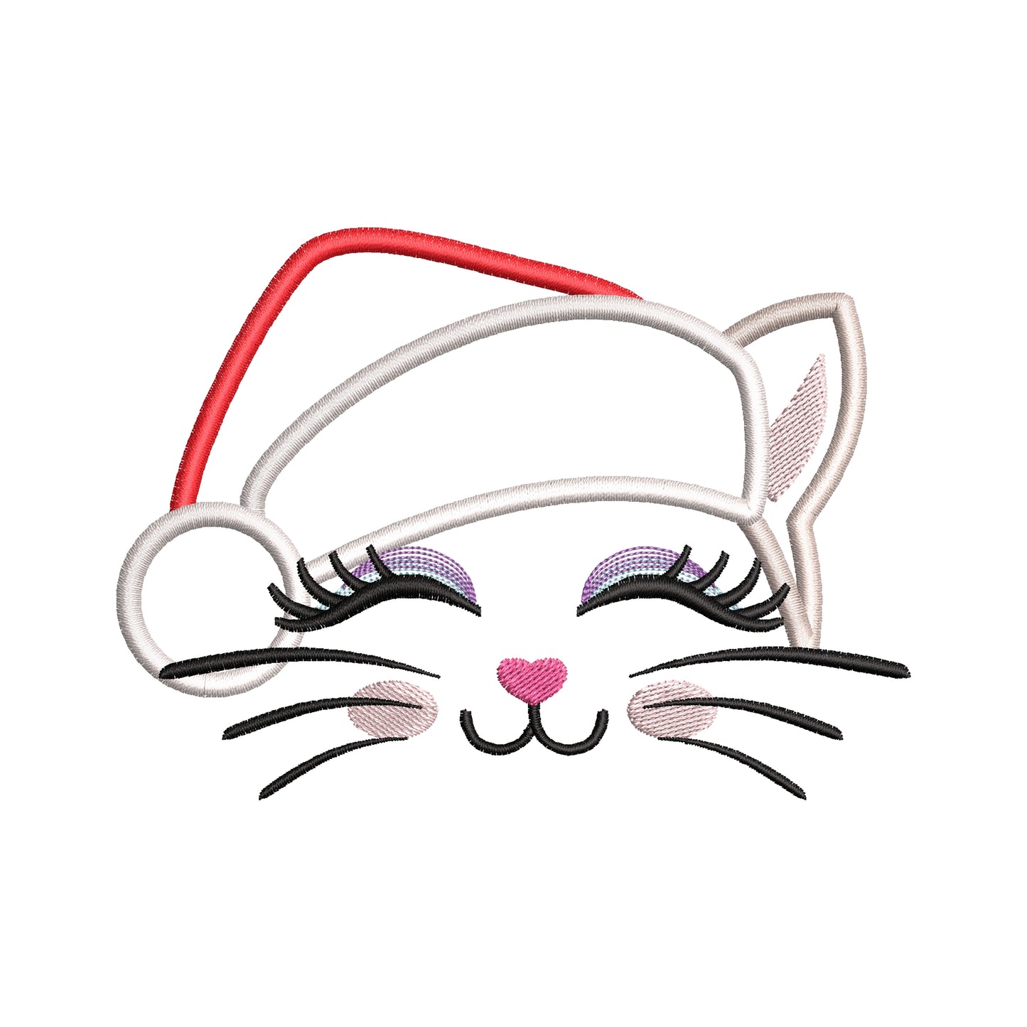 Christmas Kitty Cat with Santa Hat
