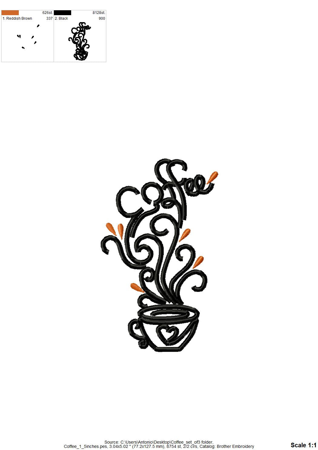 Coffee Cup Set of 3