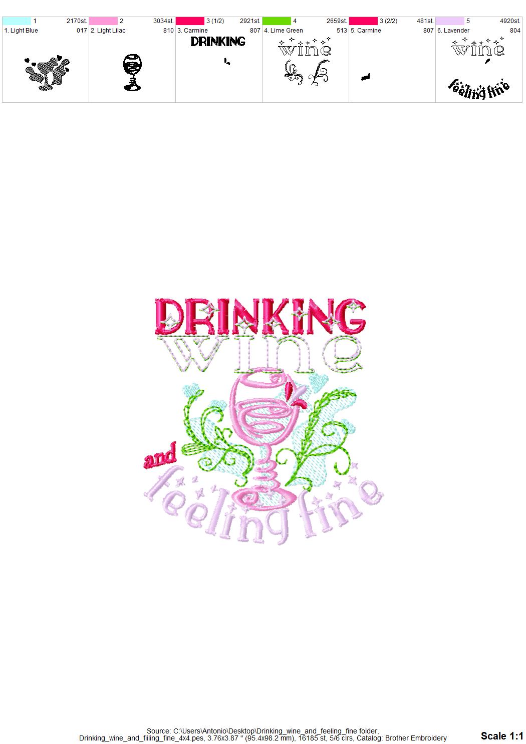 Drinking Wine and Feeling Fine Saying