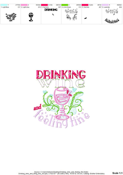 Drinking Wine and Feeling Fine Saying